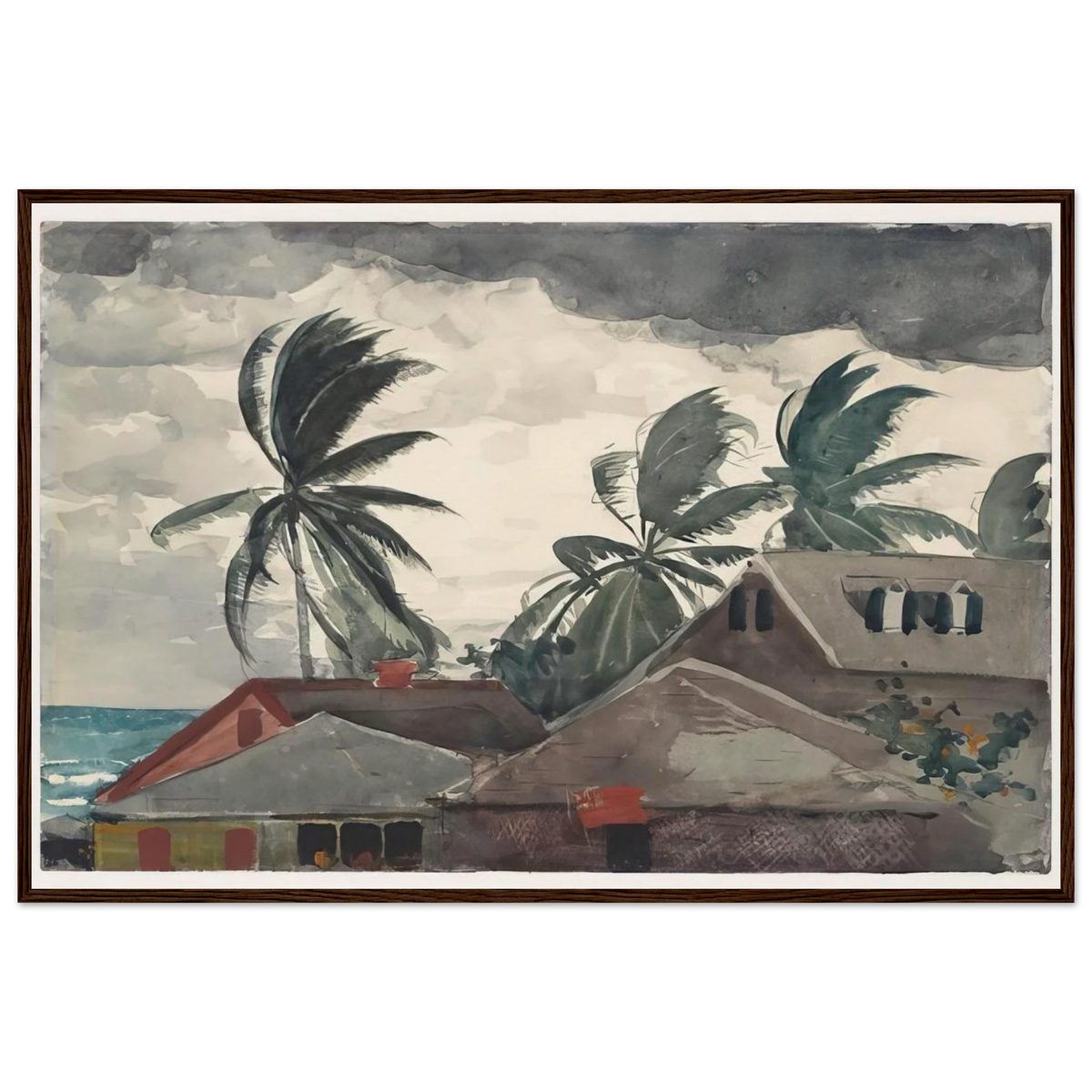 HURRICANE BAHAMAS 1898 Framed Poster | Winslow Homer Framed Prints Wall Art | Winslow Homer Store