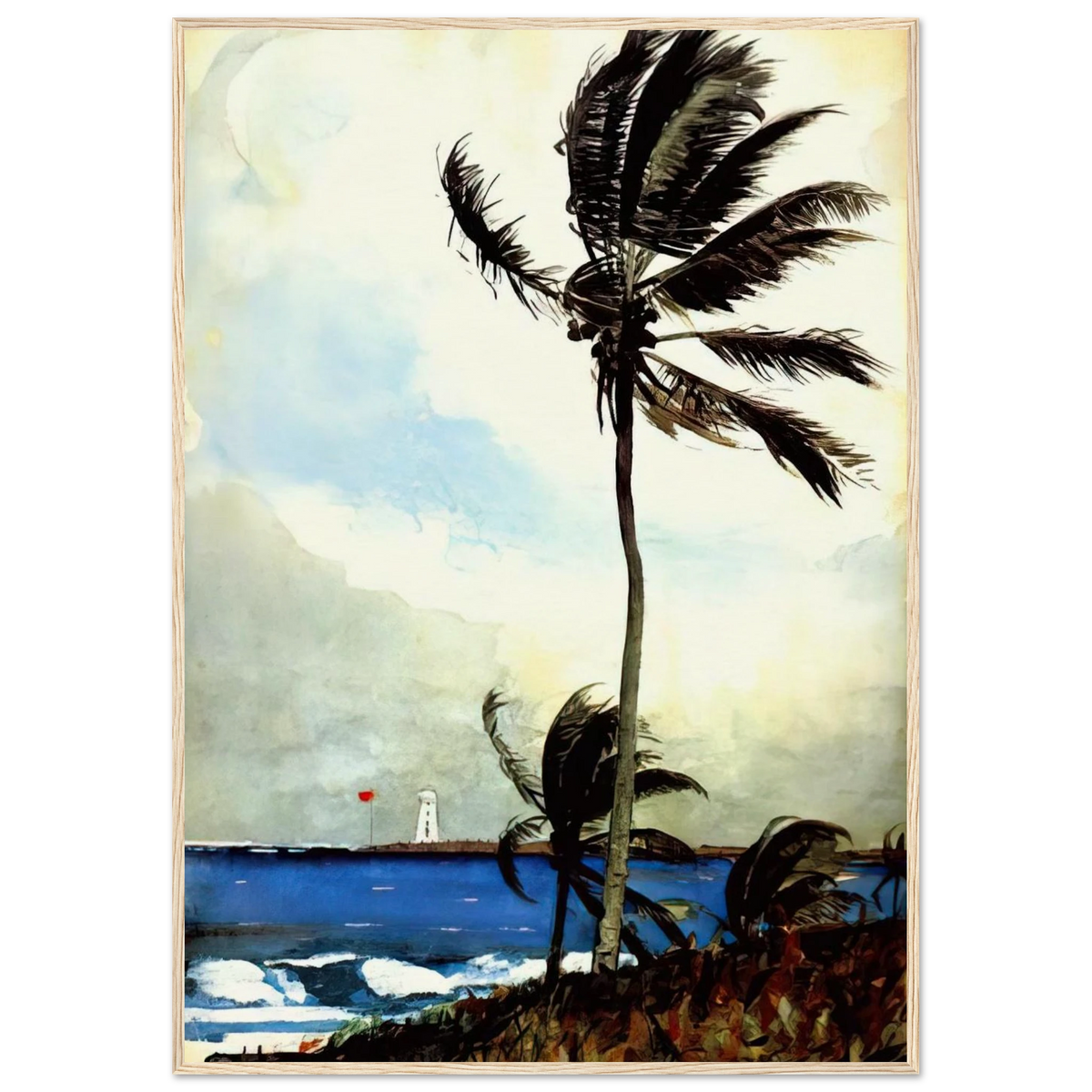 PALM TREE NASSAU Framed Poster | Winslow Homer Framed Prints Wall Art | Winslow Homer Store