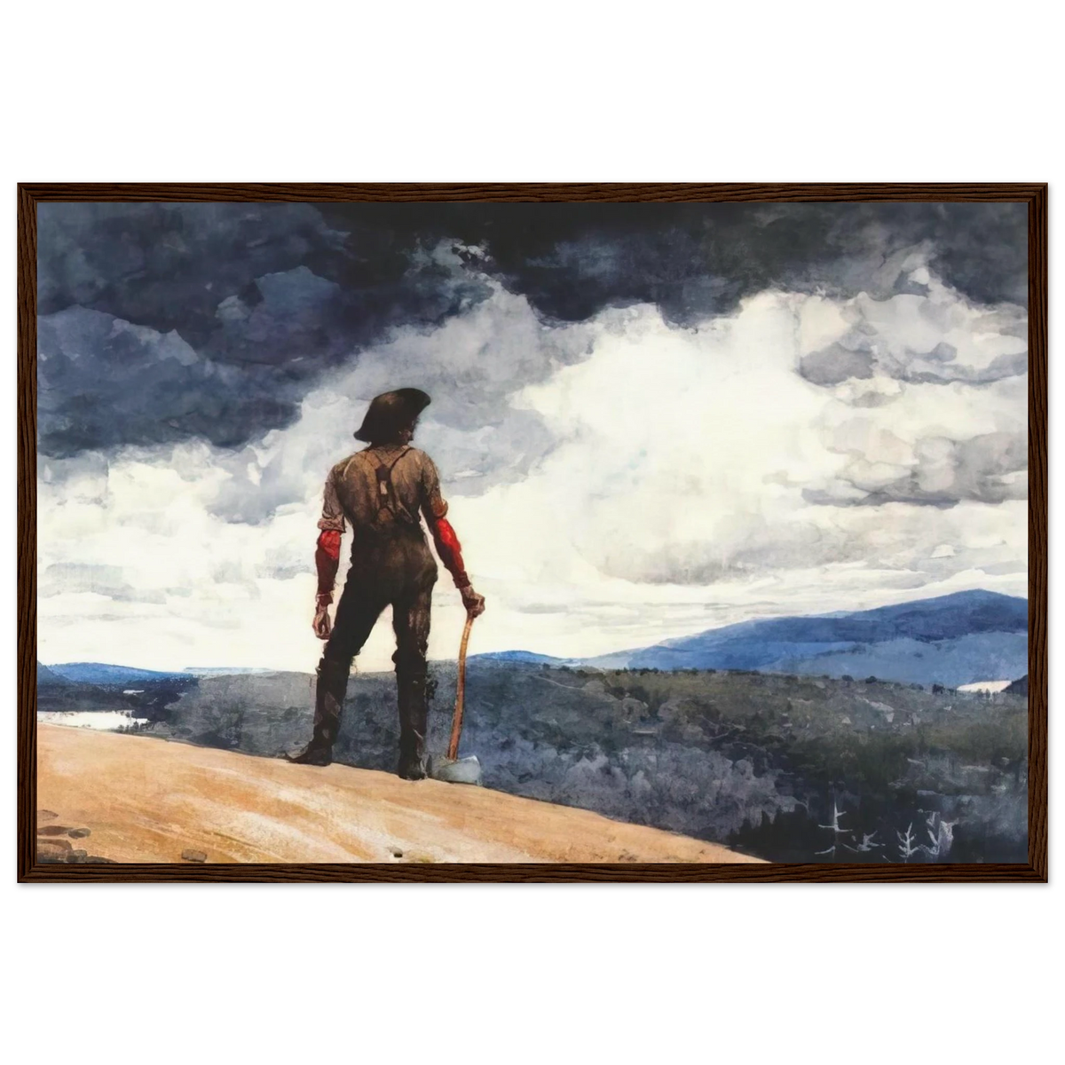 THE WOODCUTTER Framed Poster | Winslow Homer Framed Prints Wall Art | Winslow Homer Store
