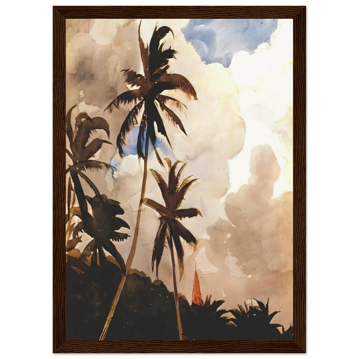 PALM TREES BAHAMAS Framed Poster | Winslow Homer Framed Prints Wall Art | Winslow Homer Store