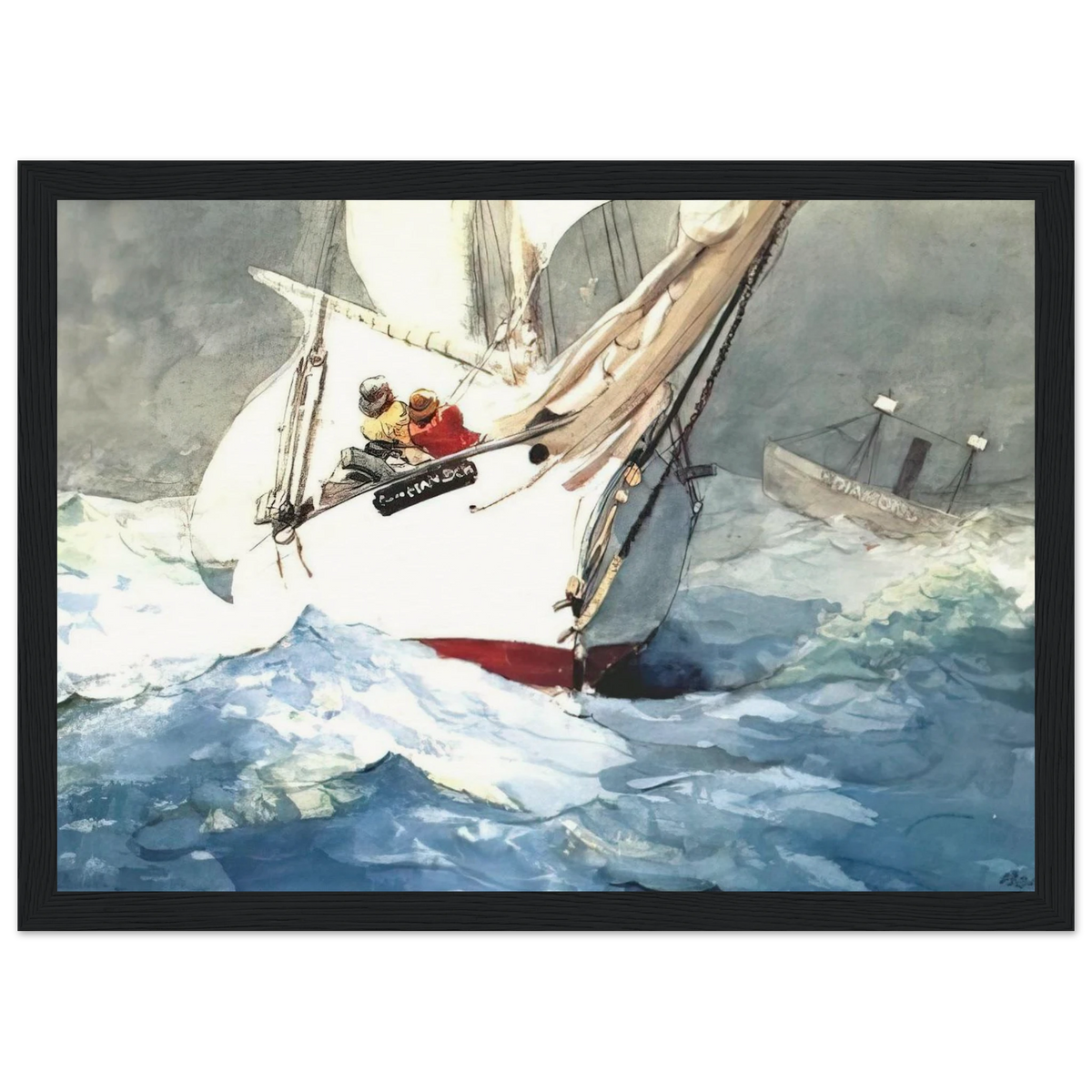 DIAMOND SHOAL Framed Poster | Winslow Homer Framed Prints Wall Art | Winslow Homer Store