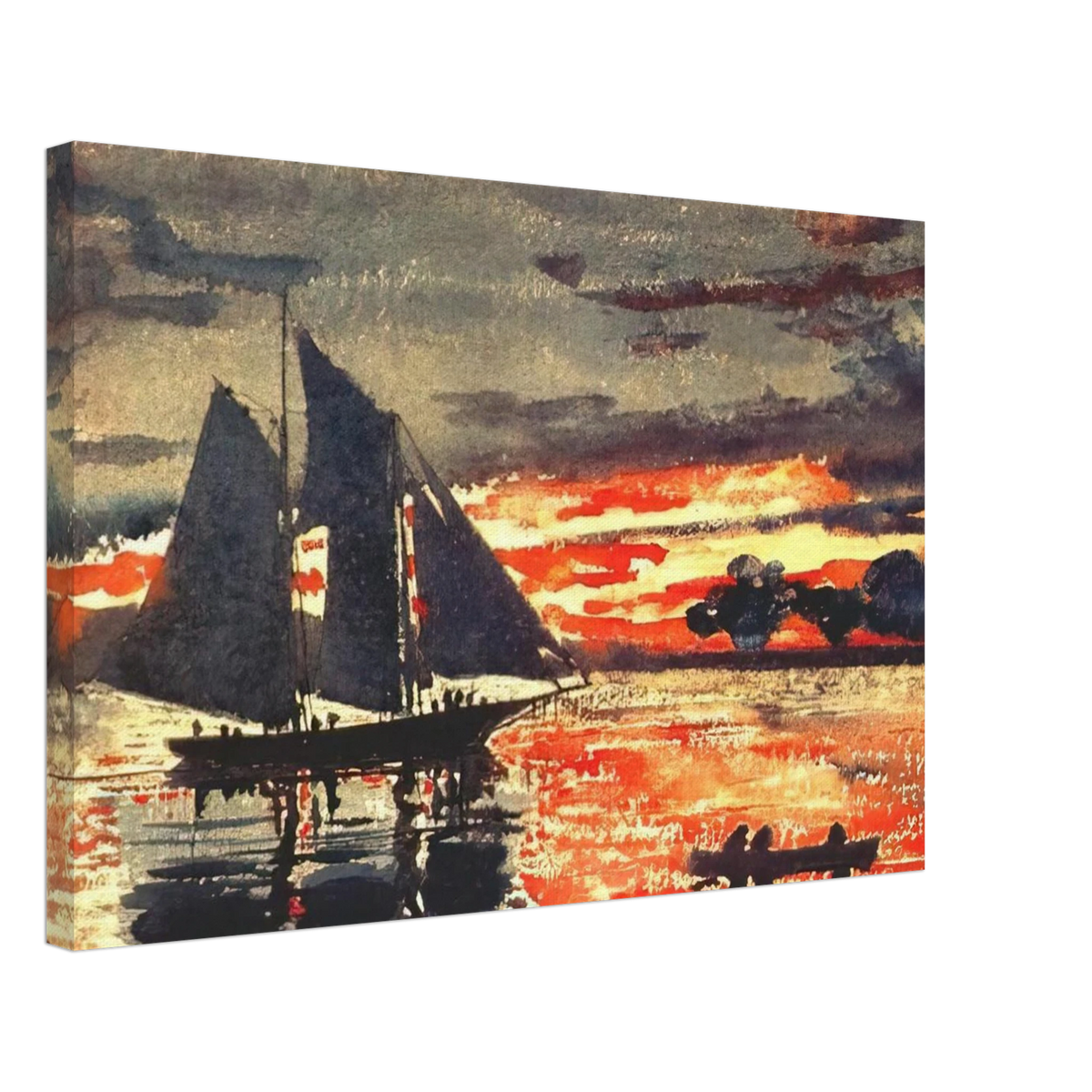SUNSET FIRES Canvas | Winslow Homer Canvas | Winslow Homer Store