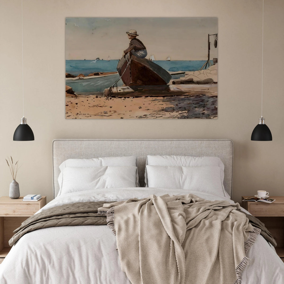 WAITING FOR DAD Poster | Winslow Homer Poster | Winslow Homer Store