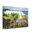 FLOWER GARDEN AND BUNGALOW BERMUDA Canvas | Winslow Homer Canvas | Winslow Homer Store