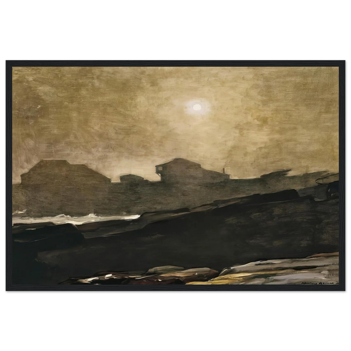 THE ARTISTS STUDIO IN AFTERNOON FOG 1894 Framed Poster | Winslow Homer Framed Prints Wall Art | Winslow Homer Store