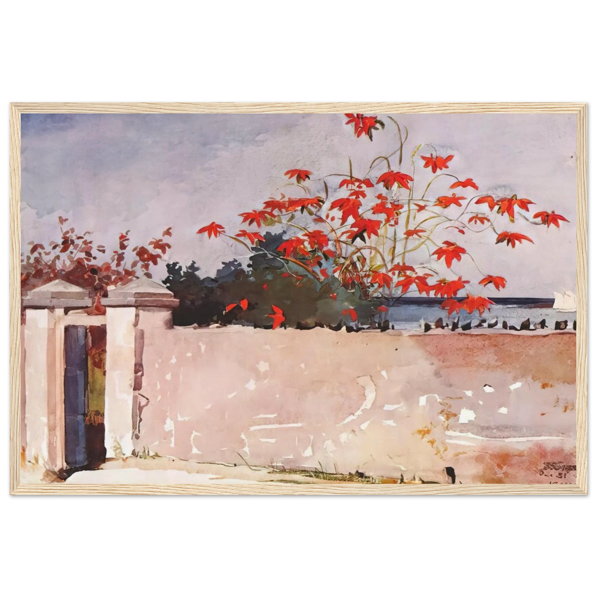 A WALL NASSAU Framed Poster | Winslow Homer Framed Prints Wall Art | Winslow Homer Store