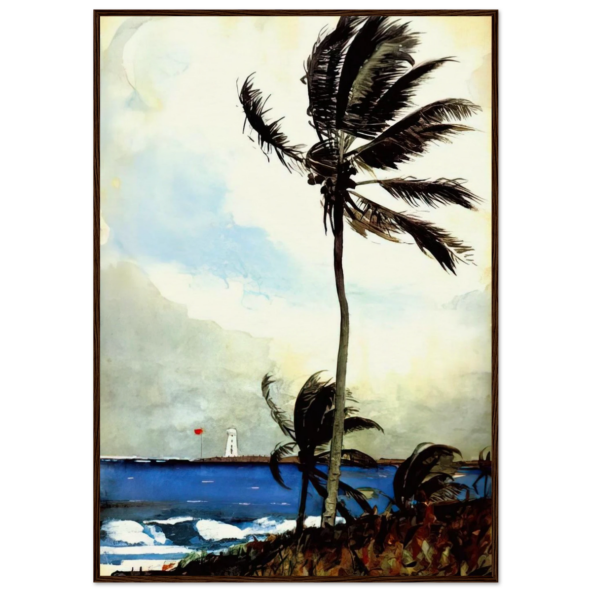 PALM TREE NASSAU Framed Poster | Winslow Homer Framed Prints Wall Art | Winslow Homer Store