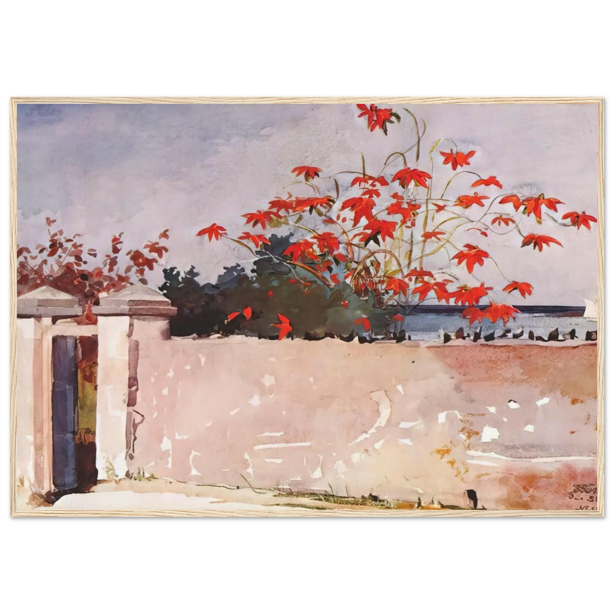 A WALL NASSAU Framed Poster | Winslow Homer Framed Prints Wall Art | Winslow Homer Store
