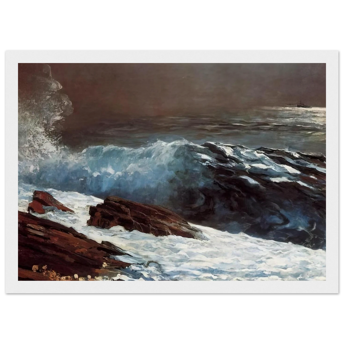 SUNLIGHT ON THE COAST Framed Poster | Winslow Homer Framed Prints Wall Art | Winslow Homer Store