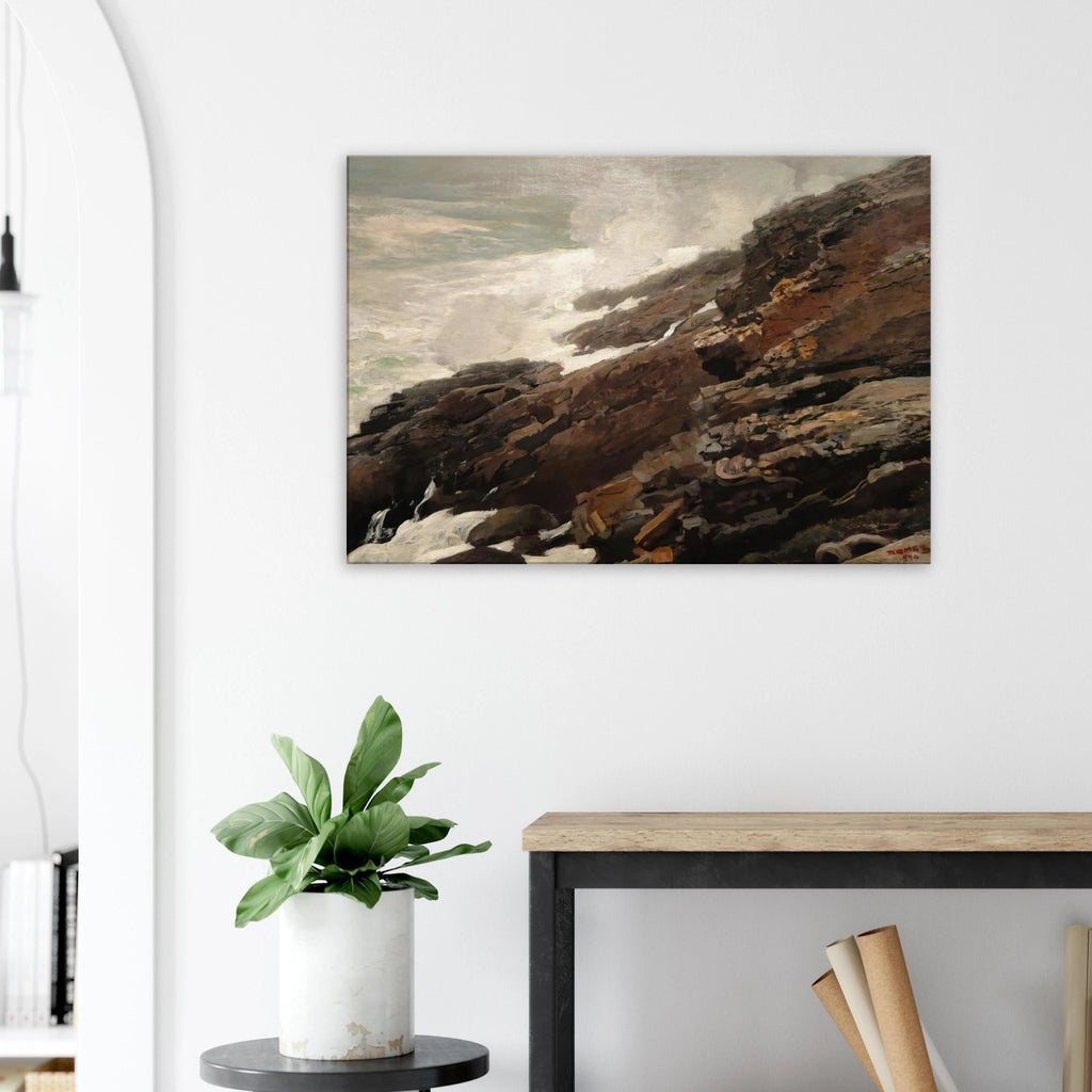 HIGH CLIFF COAST OF MAINE Canvas | Winslow Homer Canvas | Winslow Homer Store
