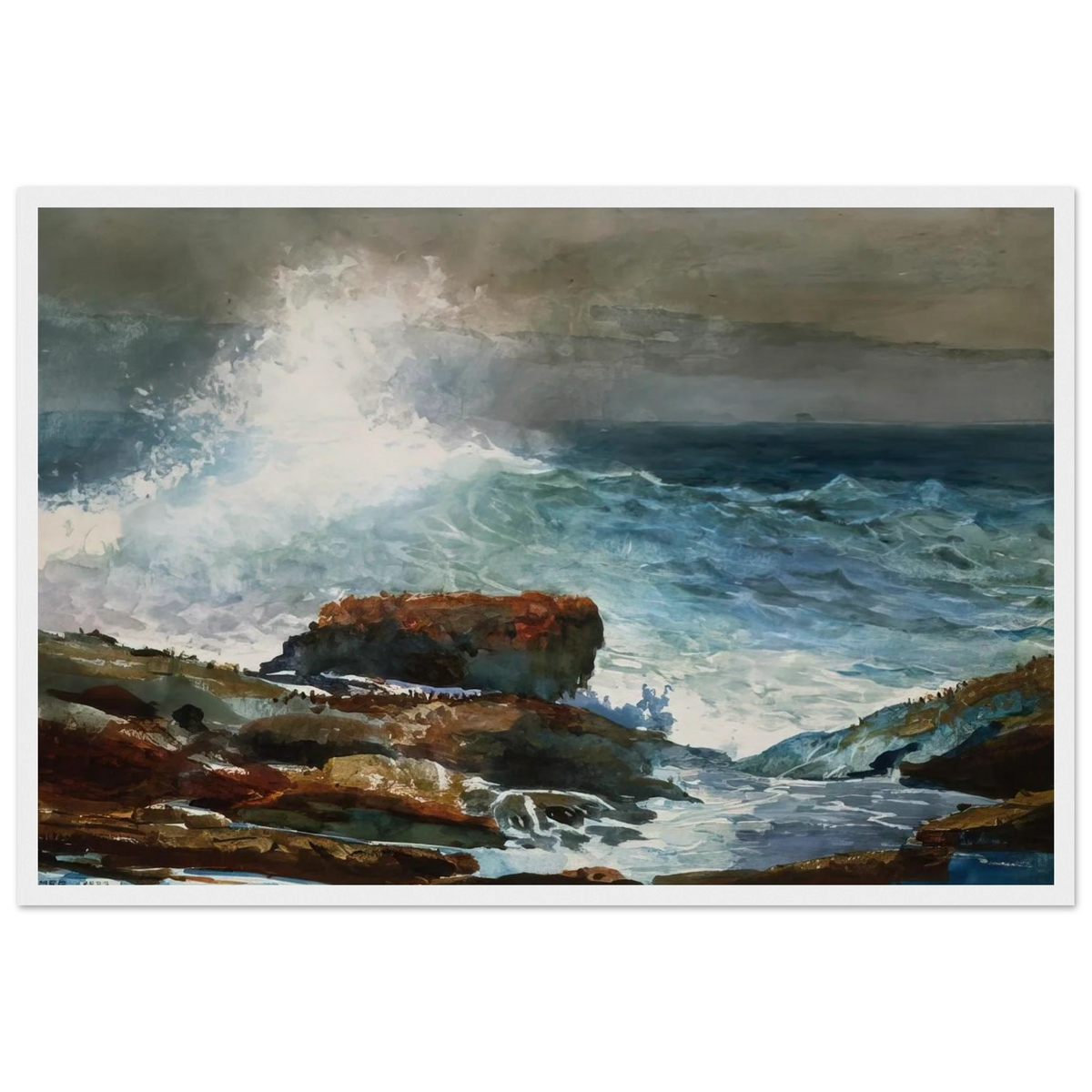 INCOMING TIDE SCARBORO MAINE Framed Poster | Winslow Homer Framed Prints Wall Art | Winslow Homer Store
