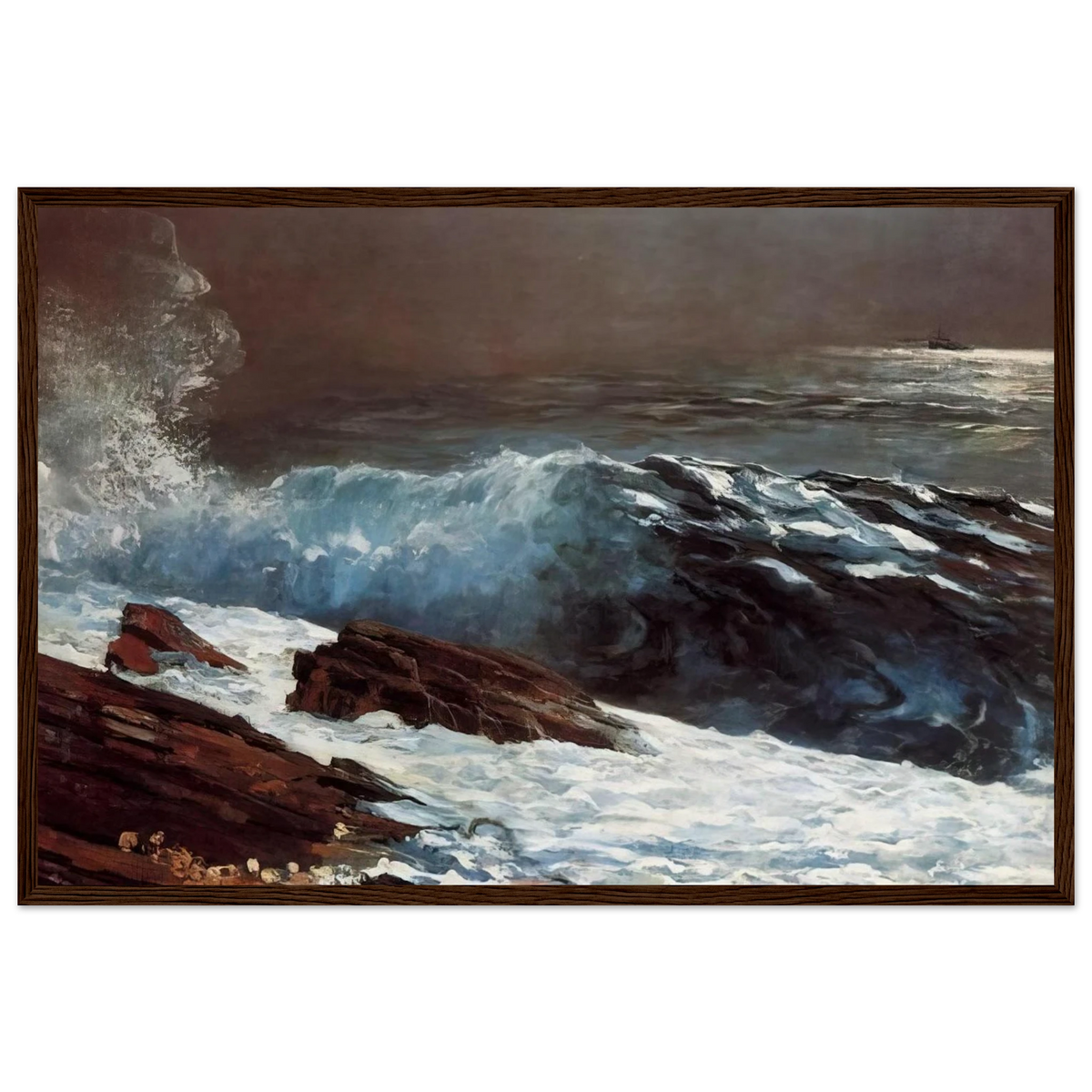 SUNLIGHT ON THE COAST Framed Poster | Winslow Homer Framed Prints Wall Art | Winslow Homer Store