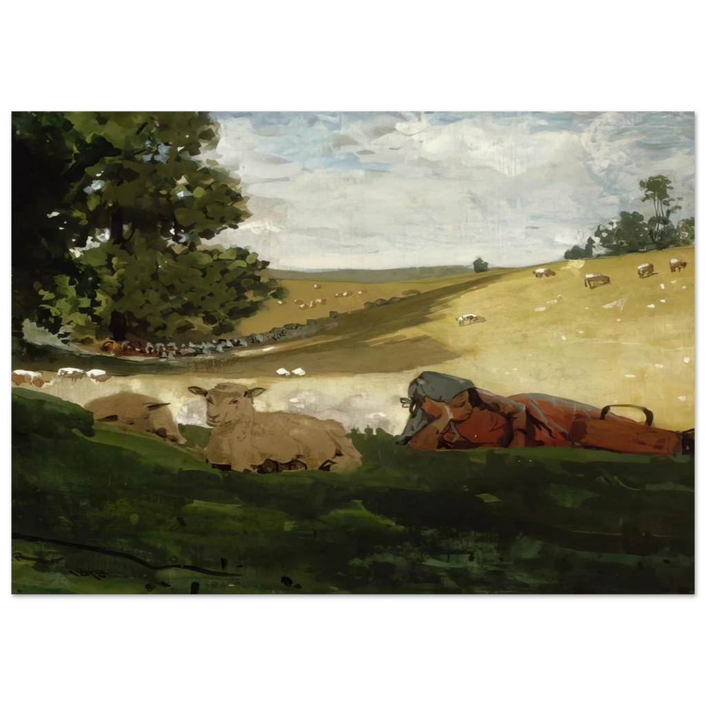 WARM AFTERNOON SHEPHERDESS Poster | Winslow Homer Poster | Winslow Homer Store