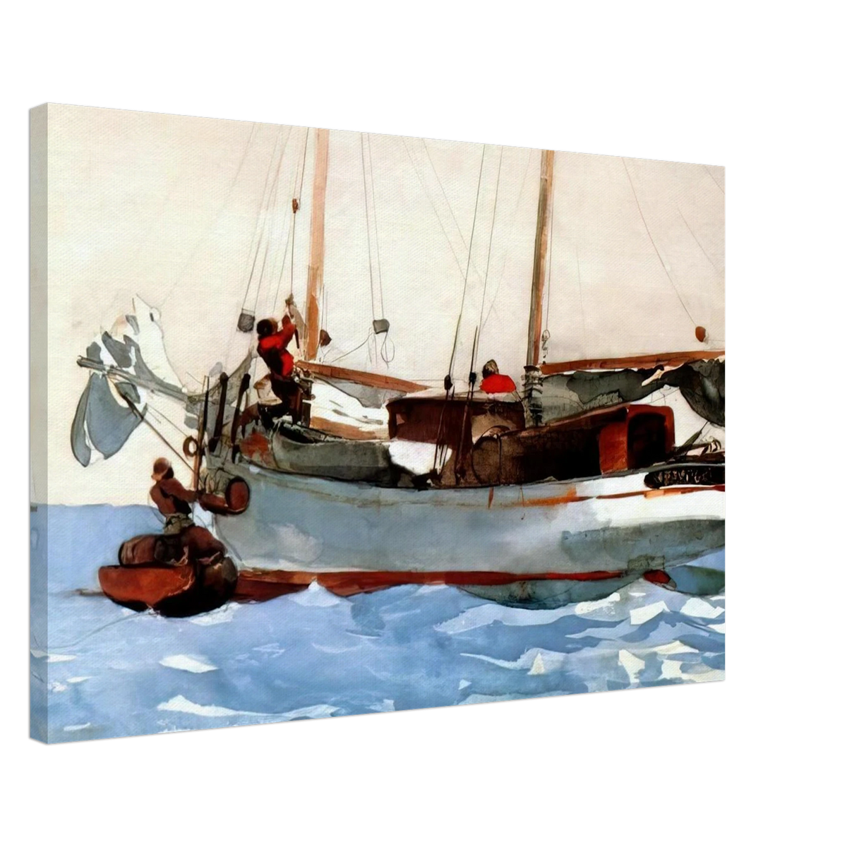 TAKING ON WET PROVISIONS Canvas | Winslow Homer Canvas | Winslow Homer Store