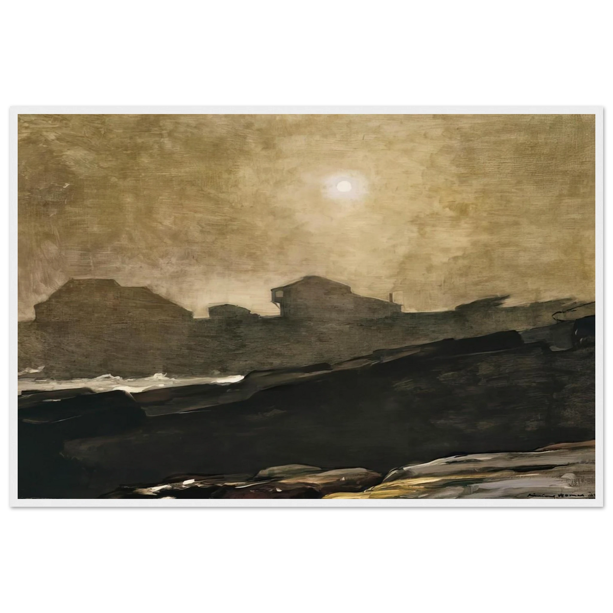 THE ARTISTS STUDIO IN AFTERNOON FOG 1894 Framed Poster | Winslow Homer Framed Prints Wall Art | Winslow Homer Store