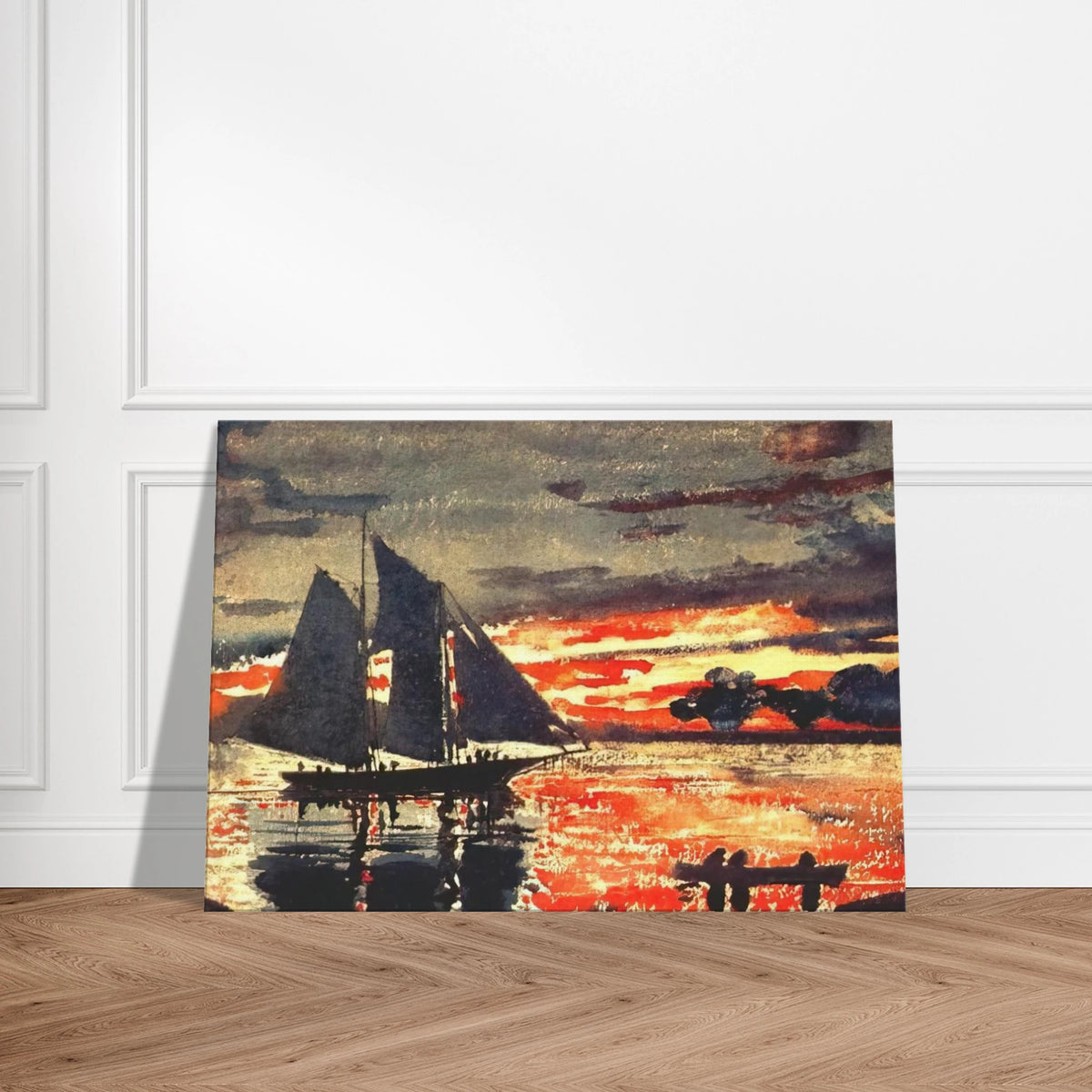 SUNSET FIRES Canvas | Winslow Homer Canvas | Winslow Homer Store