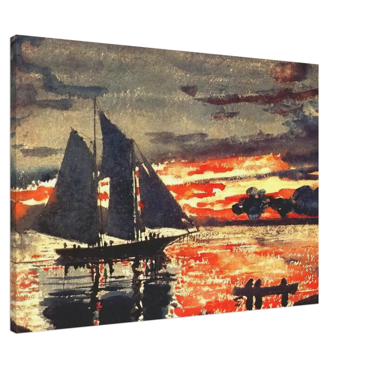 SUNSET FIRES Canvas | Winslow Homer Canvas | Winslow Homer Store
