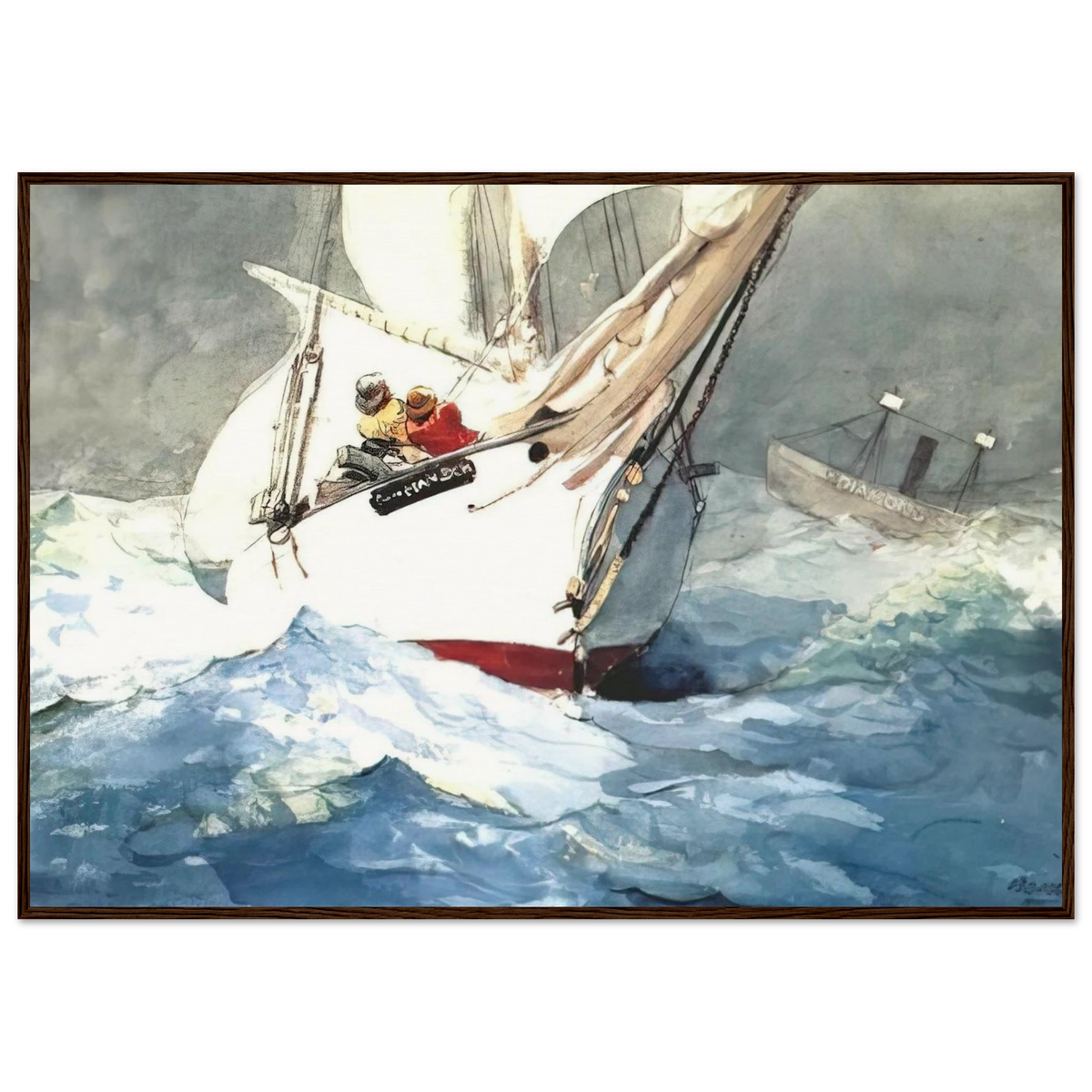 DIAMOND SHOAL Framed Poster | Winslow Homer Framed Prints Wall Art | Winslow Homer Store