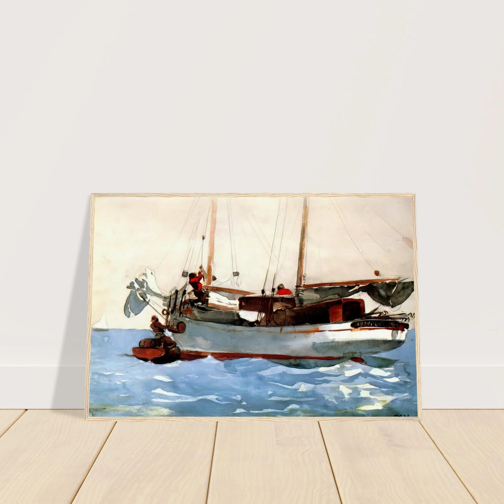 TAKING ON WET PROVISIONS Framed Poster | Winslow Homer Framed Prints Wall Art | Winslow Homer Store
