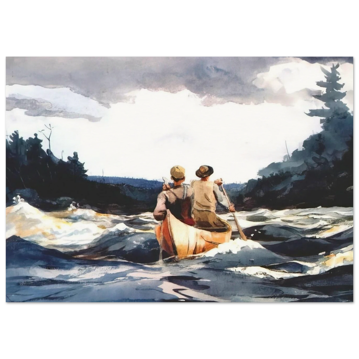CANOE IN THE RAPIDS Poster | Winslow Homer Poster | Winslow Homer Store