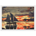 SUNSET FIRES Framed Poster | Winslow Homer Framed Prints Wall Art | Winslow Homer Store