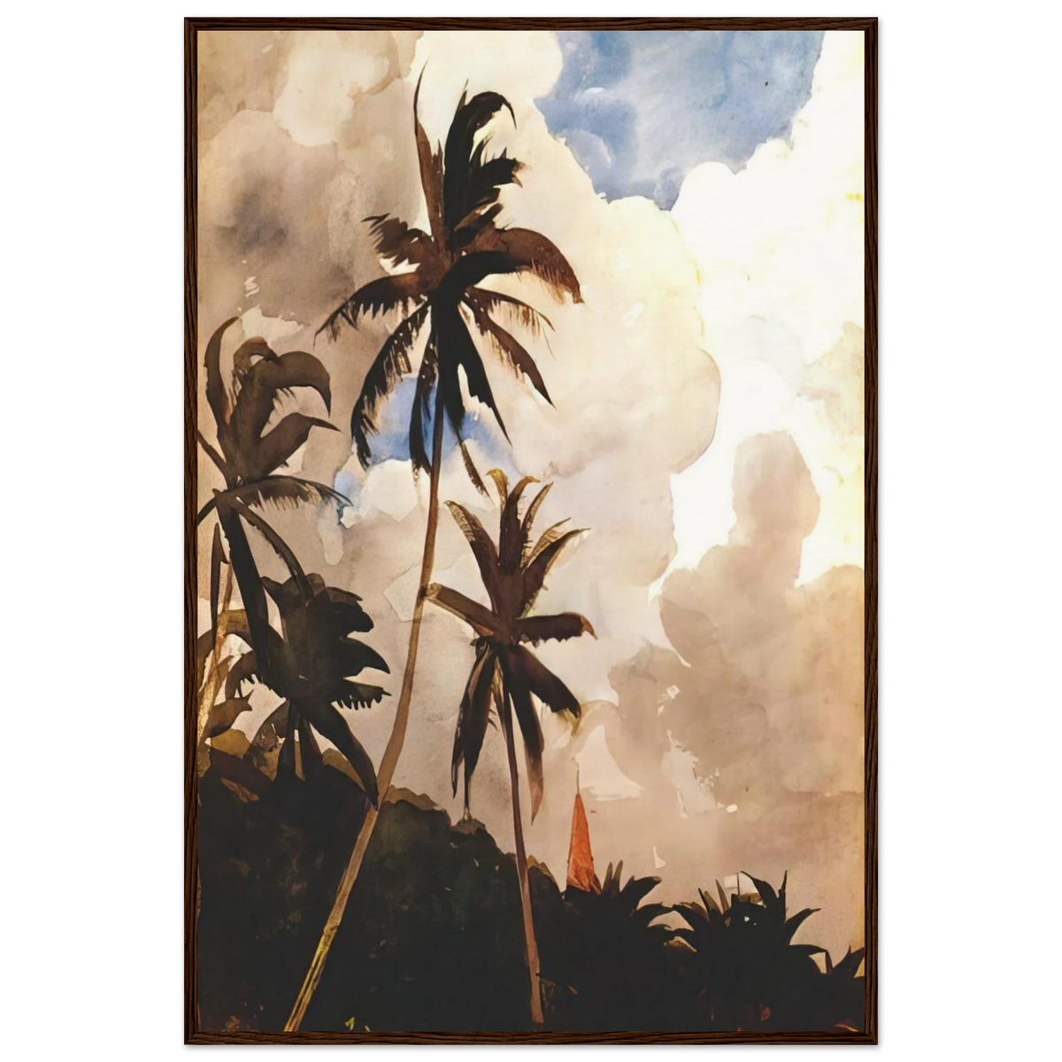 PALM TREES BAHAMAS Framed Poster | Winslow Homer Framed Prints Wall Art | Winslow Homer Store
