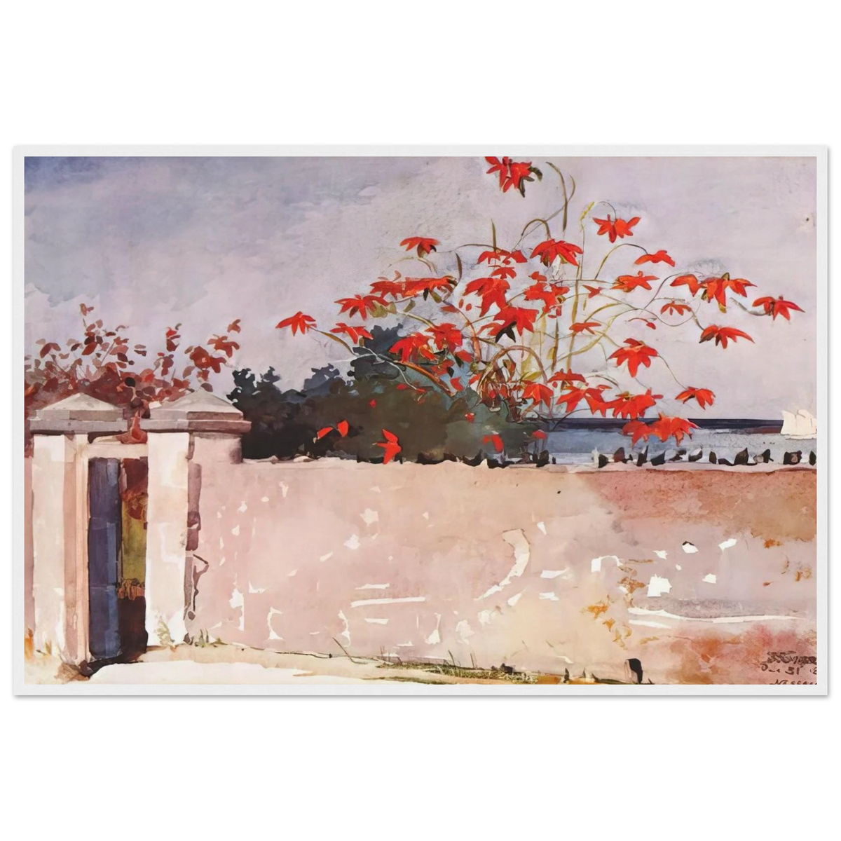 A WALL NASSAU Framed Poster | Winslow Homer Framed Prints Wall Art | Winslow Homer Store