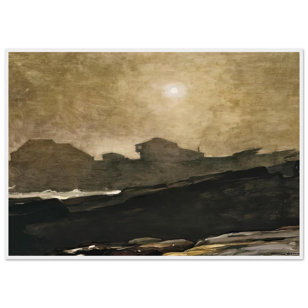 THE ARTISTS STUDIO IN AFTERNOON FOG 1894 Framed Poster | Winslow Homer Framed Prints Wall Art | Winslow Homer Store