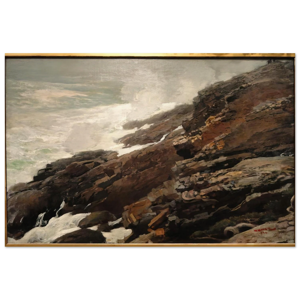 HIGH CLIFF COAST OF MAINE Poster | Winslow Homer Poster | Winslow Homer Store