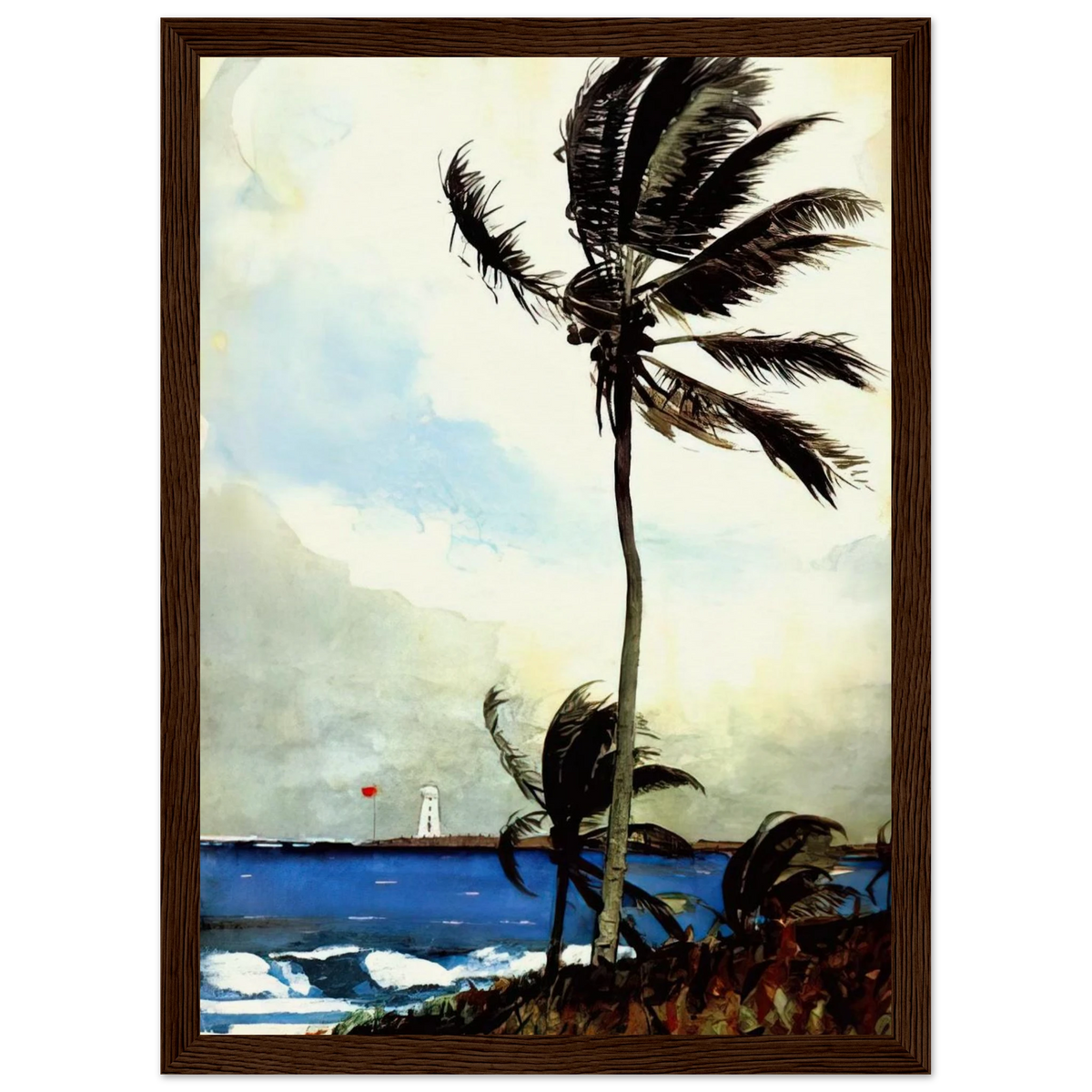 PALM TREE NASSAU Framed Poster | Winslow Homer Framed Prints Wall Art | Winslow Homer Store