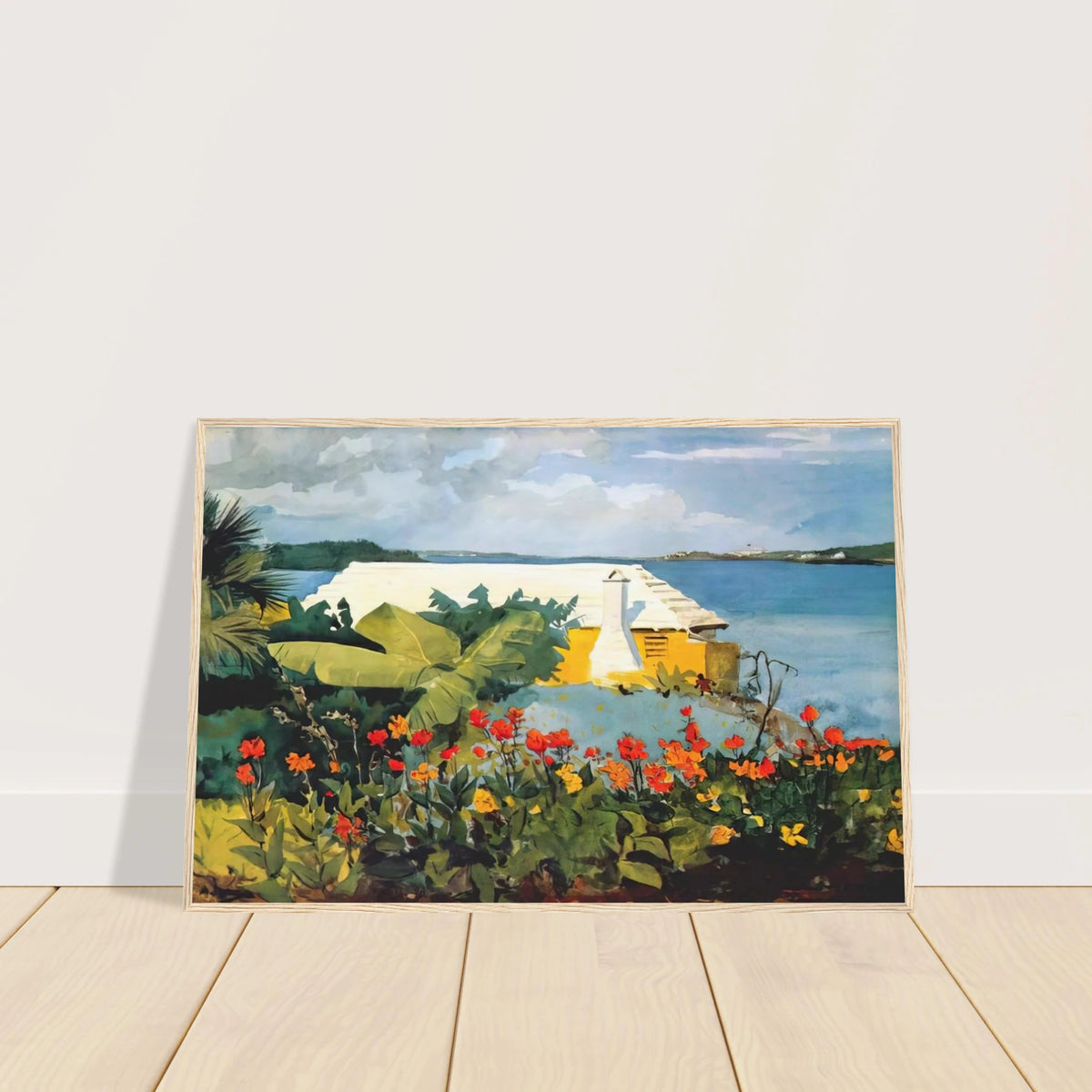 FLOWER GARDEN AND BUNGALOW BERMUDA Framed Poster | Winslow Homer Framed Prints Wall Art | Winslow Homer Store