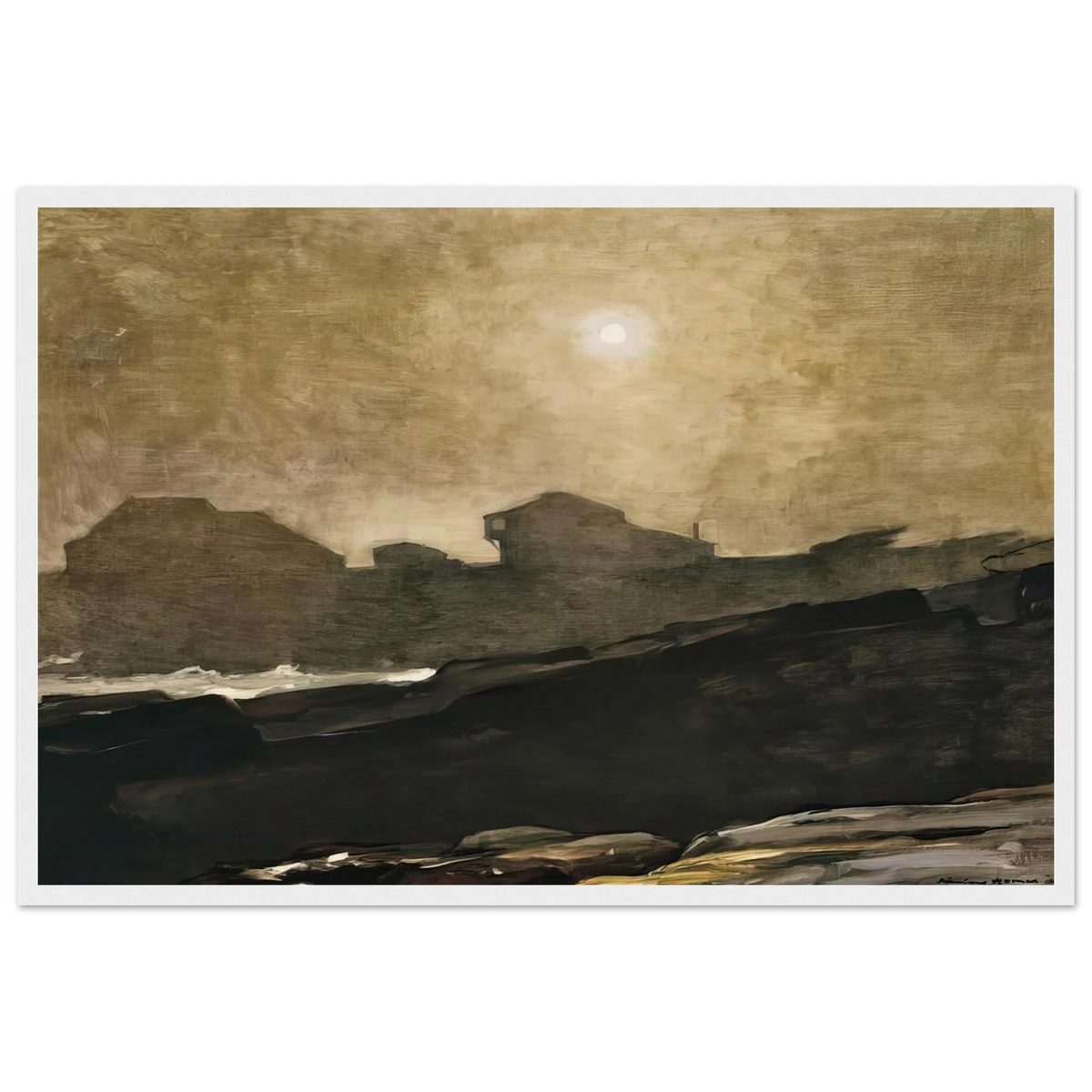 THE ARTISTS STUDIO IN AFTERNOON FOG 1894 Framed Poster | Winslow Homer Framed Prints Wall Art | Winslow Homer Store