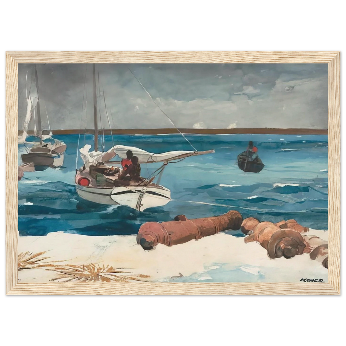 NASSAU 1899 Framed Poster | Winslow Homer Framed Prints Wall Art | Winslow Homer Store