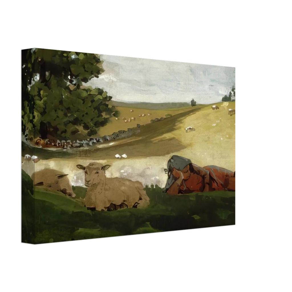 WARM AFTERNOON SHEPHERDESS Canvas | Winslow Homer Canvas | Winslow Homer Store