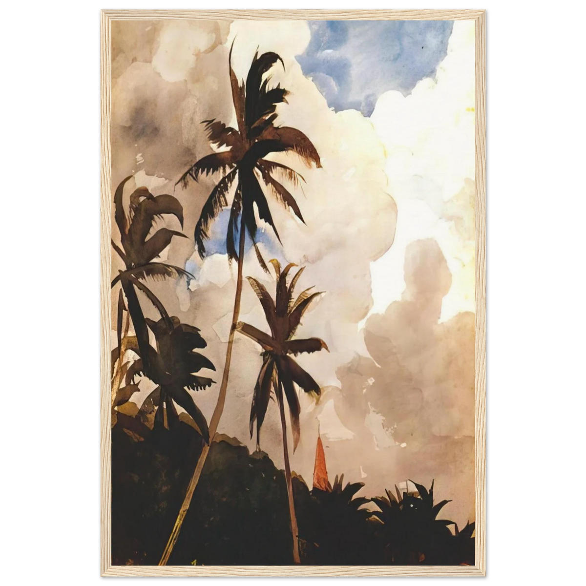PALM TREES BAHAMAS Framed Poster | Winslow Homer Framed Prints Wall Art | Winslow Homer Store