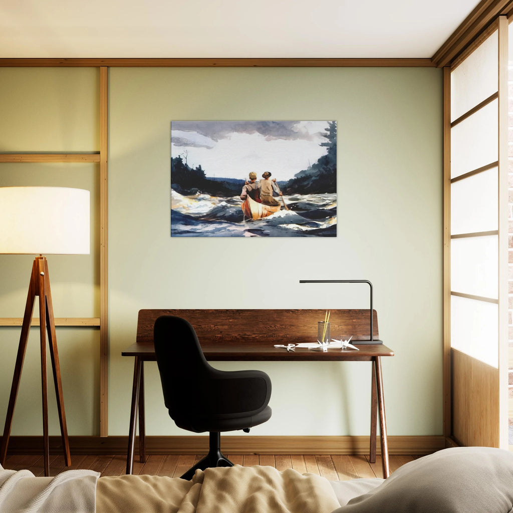 CANOE IN THE RAPIDS Canvas | Winslow Homer Canvas | Winslow Homer Store