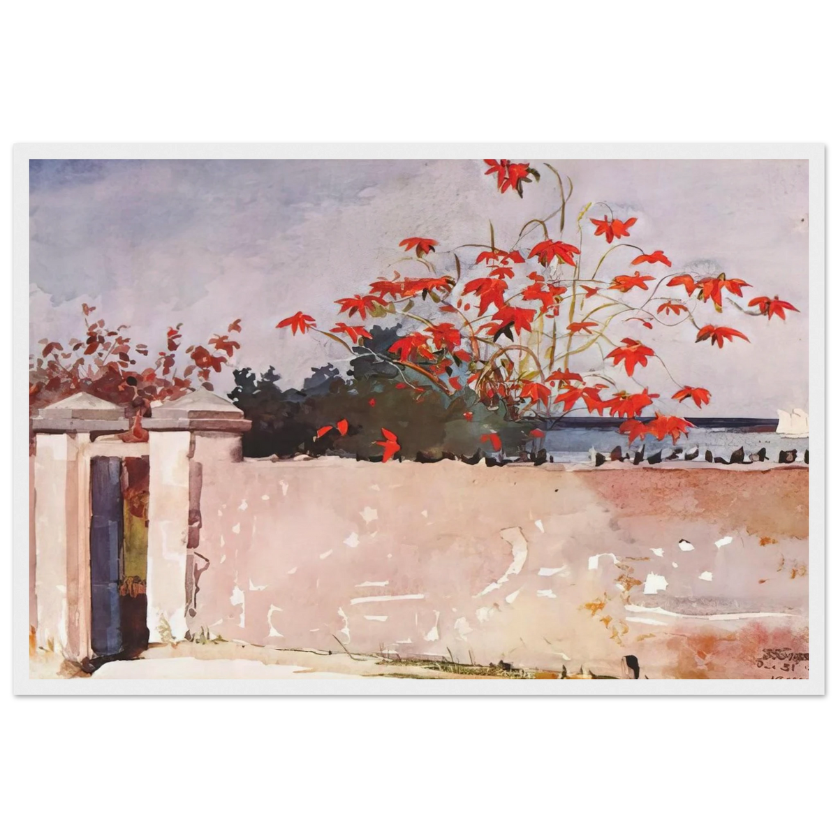A WALL NASSAU Framed Poster | Winslow Homer Framed Prints Wall Art | Winslow Homer Store