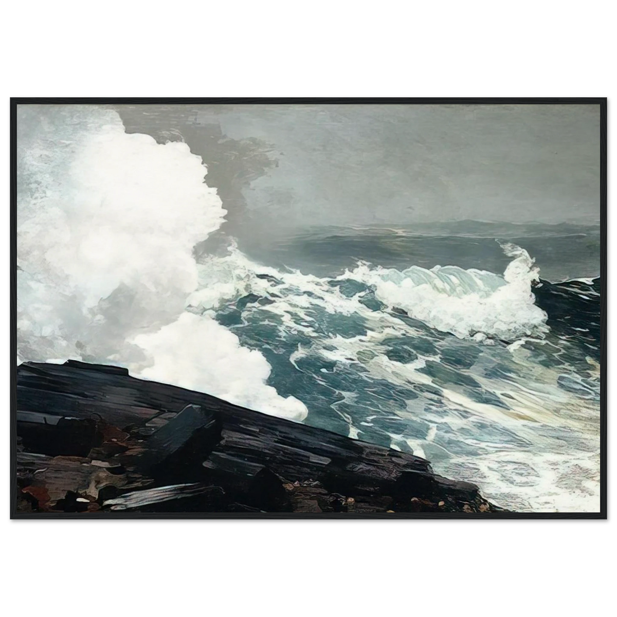 NORTHEASTER Framed Poster | Winslow Homer Framed Prints Wall Art | Winslow Homer Store