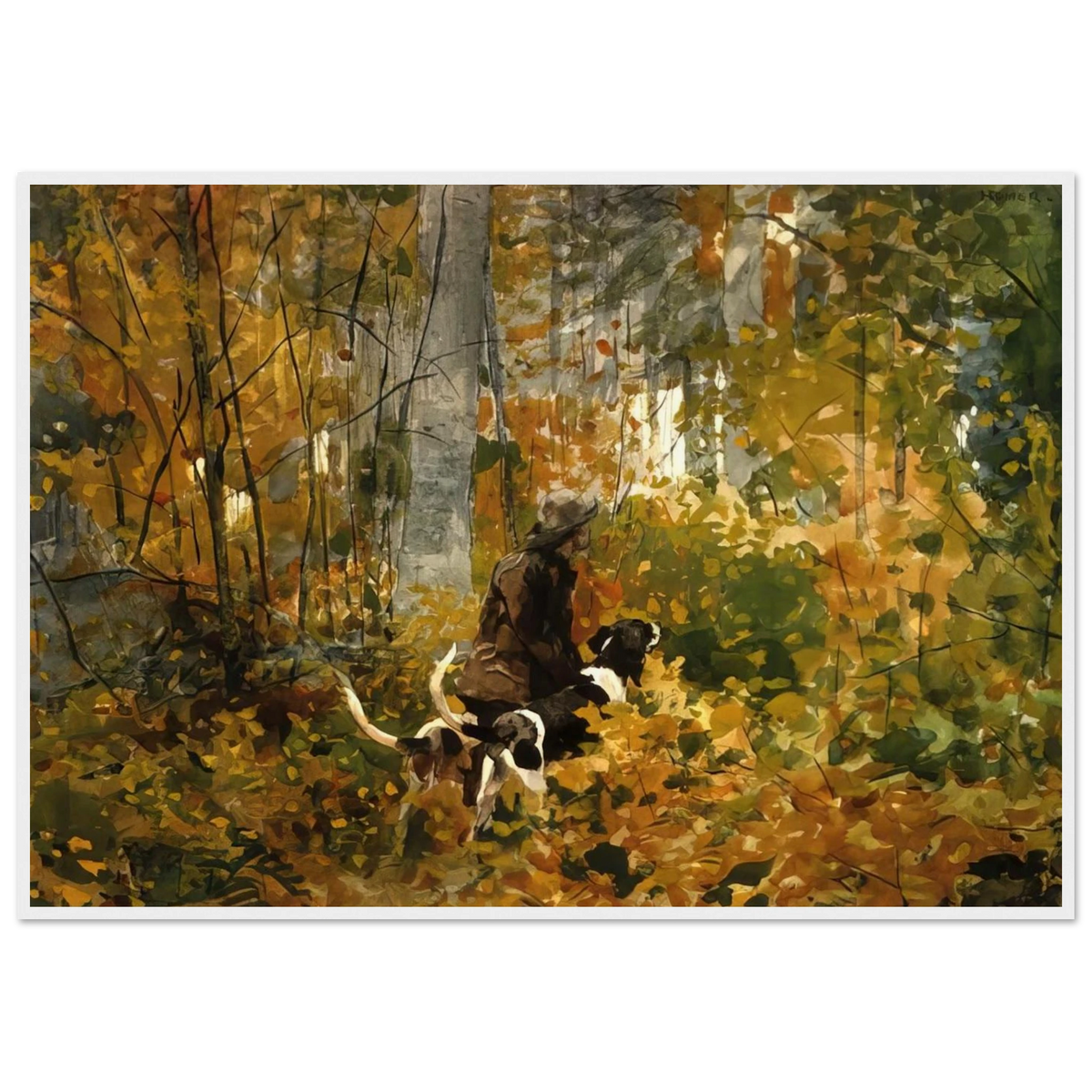 ON THE TRAIL Framed Poster | Winslow Homer Framed Prints Wall Art | Winslow Homer Store