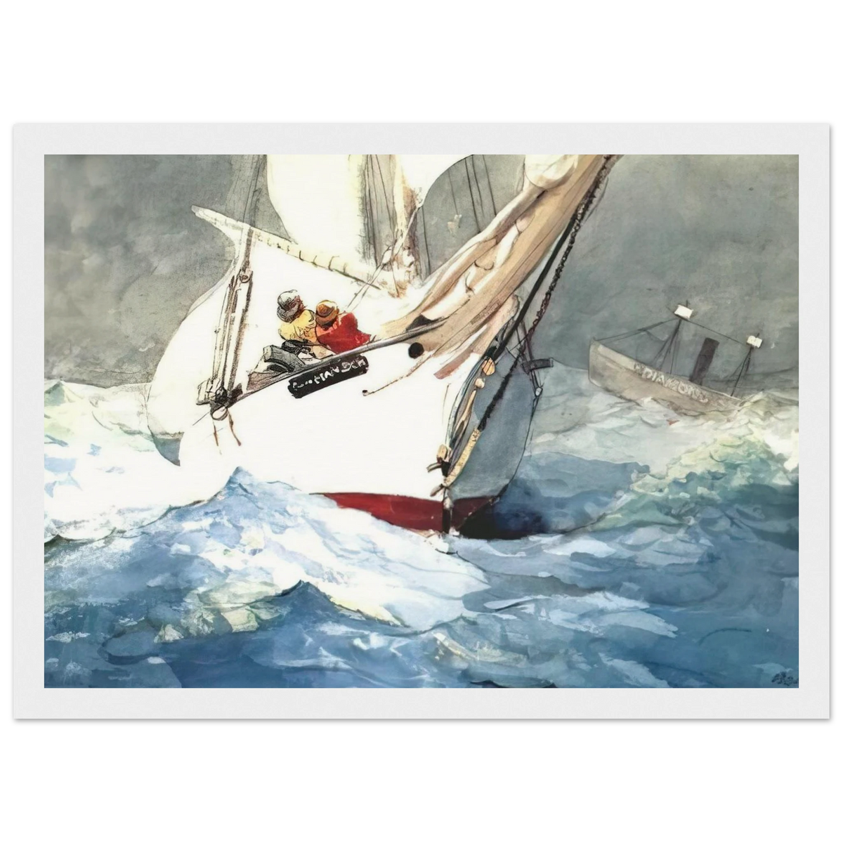 DIAMOND SHOAL Framed Poster | Winslow Homer Framed Prints Wall Art | Winslow Homer Store