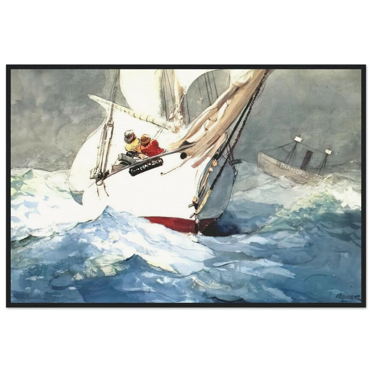 DIAMOND SHOAL Framed Poster | Winslow Homer Framed Prints Wall Art | Winslow Homer Store