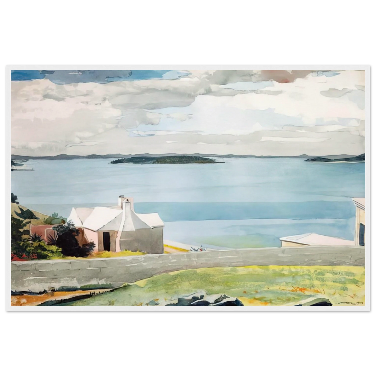INLAND WATER BERMUDA Framed Poster | Winslow Homer Framed Prints Wall Art | Winslow Homer Store