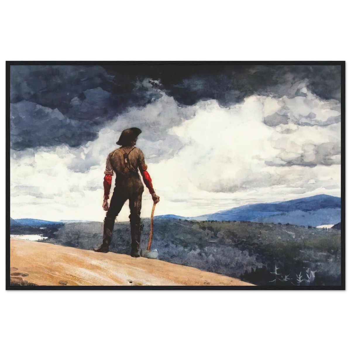 THE WOODCUTTER Framed Poster | Winslow Homer Framed Prints Wall Art | Winslow Homer Store