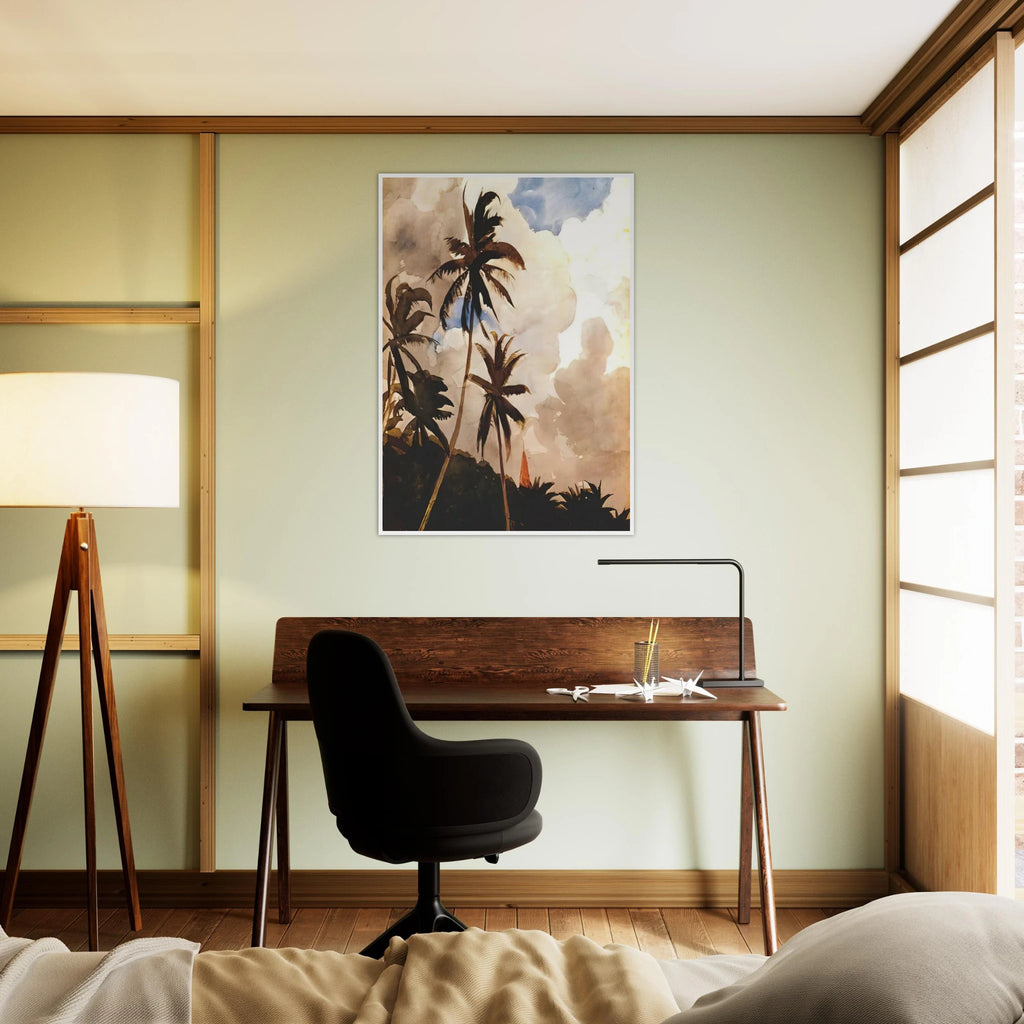 PALM TREES BAHAMAS Framed Poster | Winslow Homer Framed Prints Wall Art | Winslow Homer Store