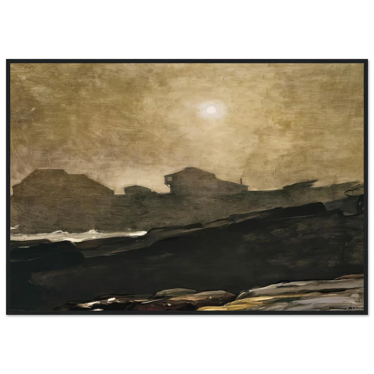 THE ARTISTS STUDIO IN AFTERNOON FOG 1894 Framed Poster | Winslow Homer Framed Prints Wall Art | Winslow Homer Store