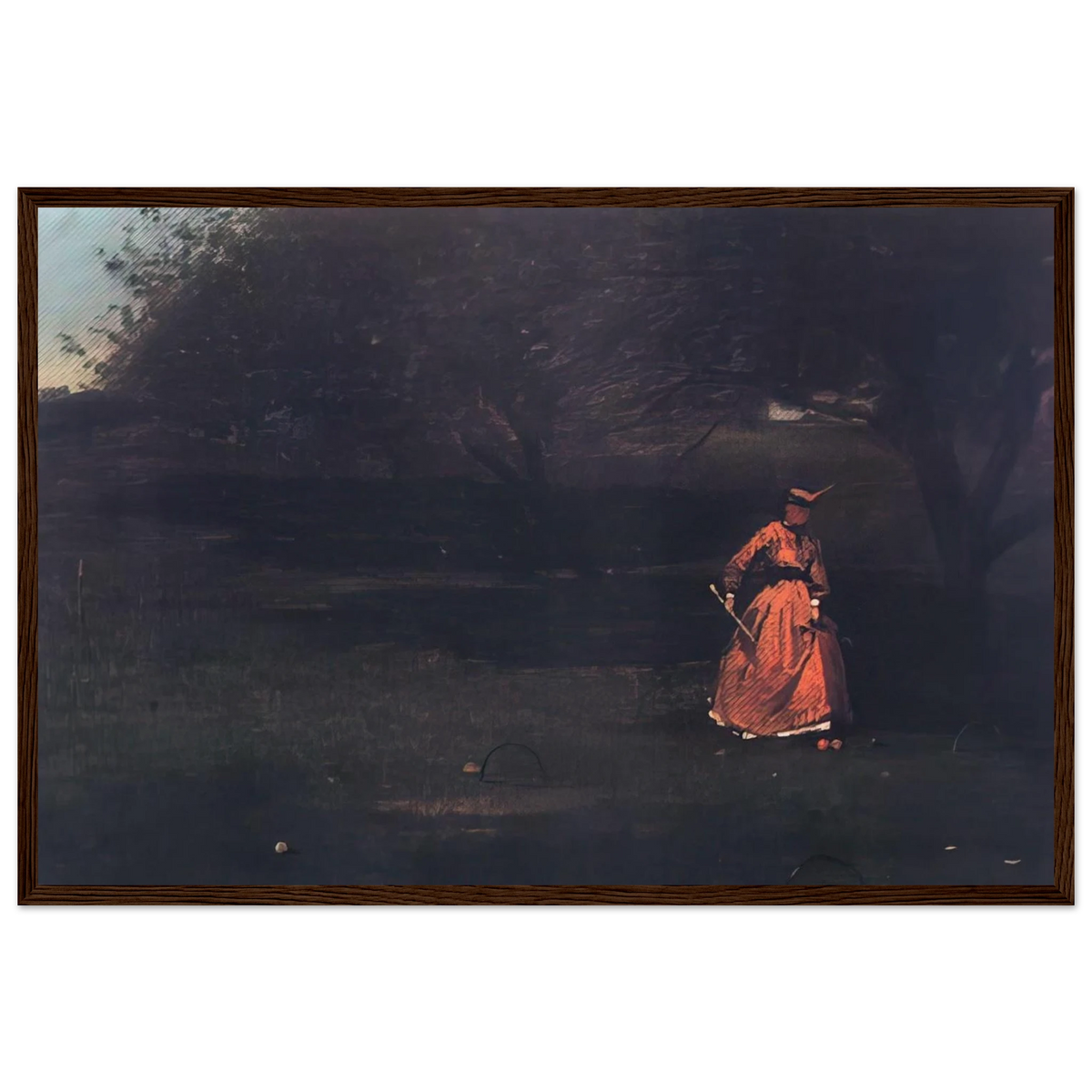 CROQUET PLAYERS 1 Framed Poster | Winslow Homer Framed Prints Wall Art | Winslow Homer Store