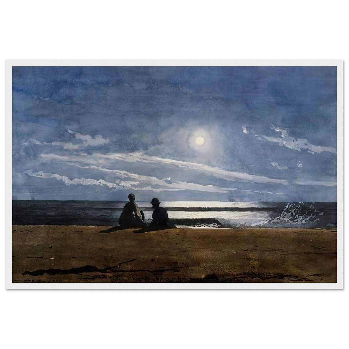MOONLIGHT Framed Poster | Winslow Homer Framed Prints Wall Art | Winslow Homer Store