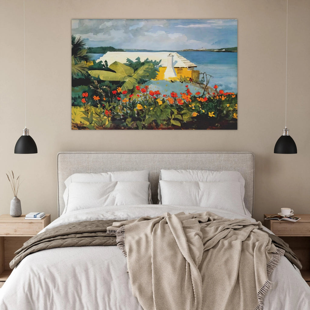 FLOWER GARDEN AND BUNGALOW BERMUDA Poster | Winslow Homer Poster | Winslow Homer Store