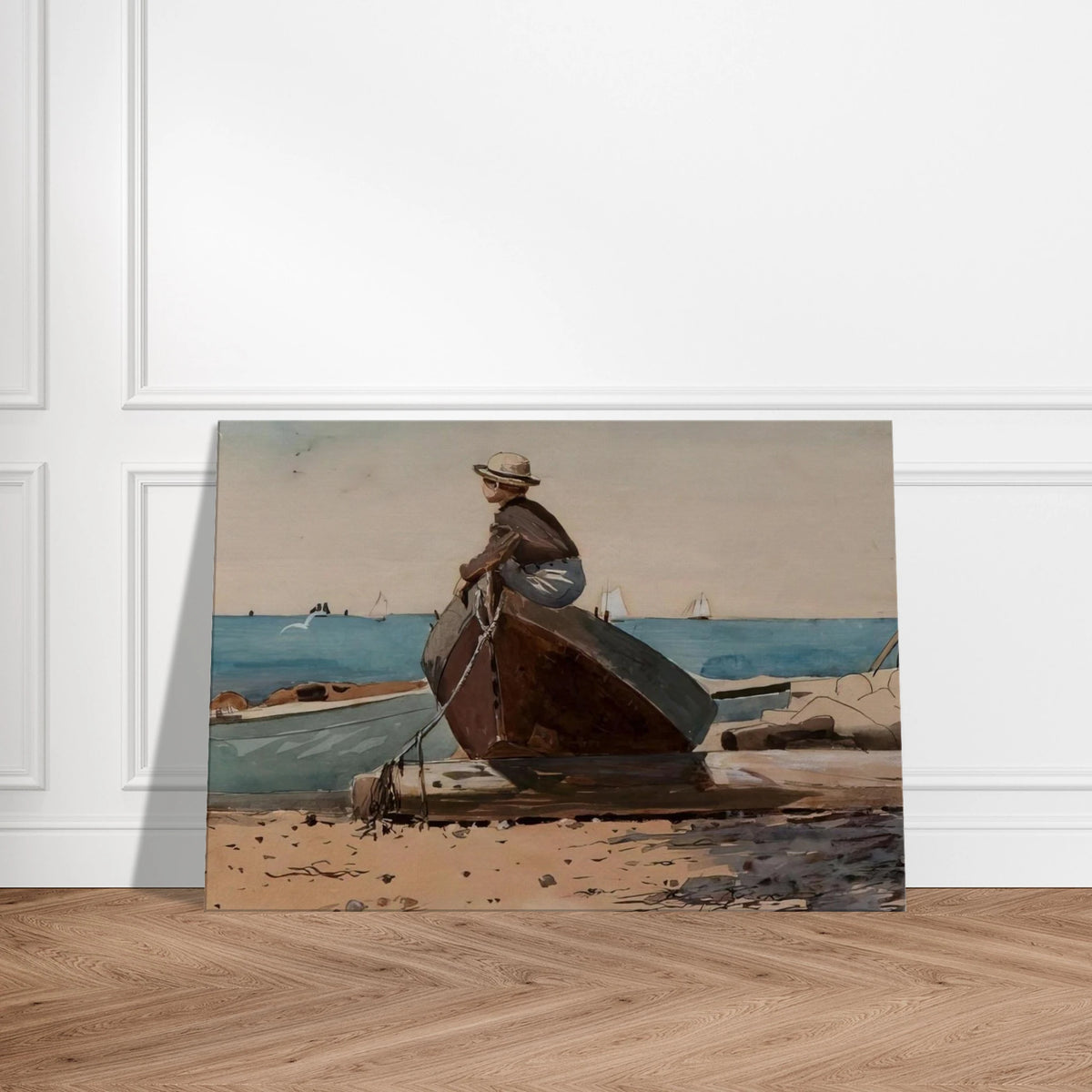 WAITING FOR DAD Canvas | Winslow Homer Canvas | Winslow Homer Store