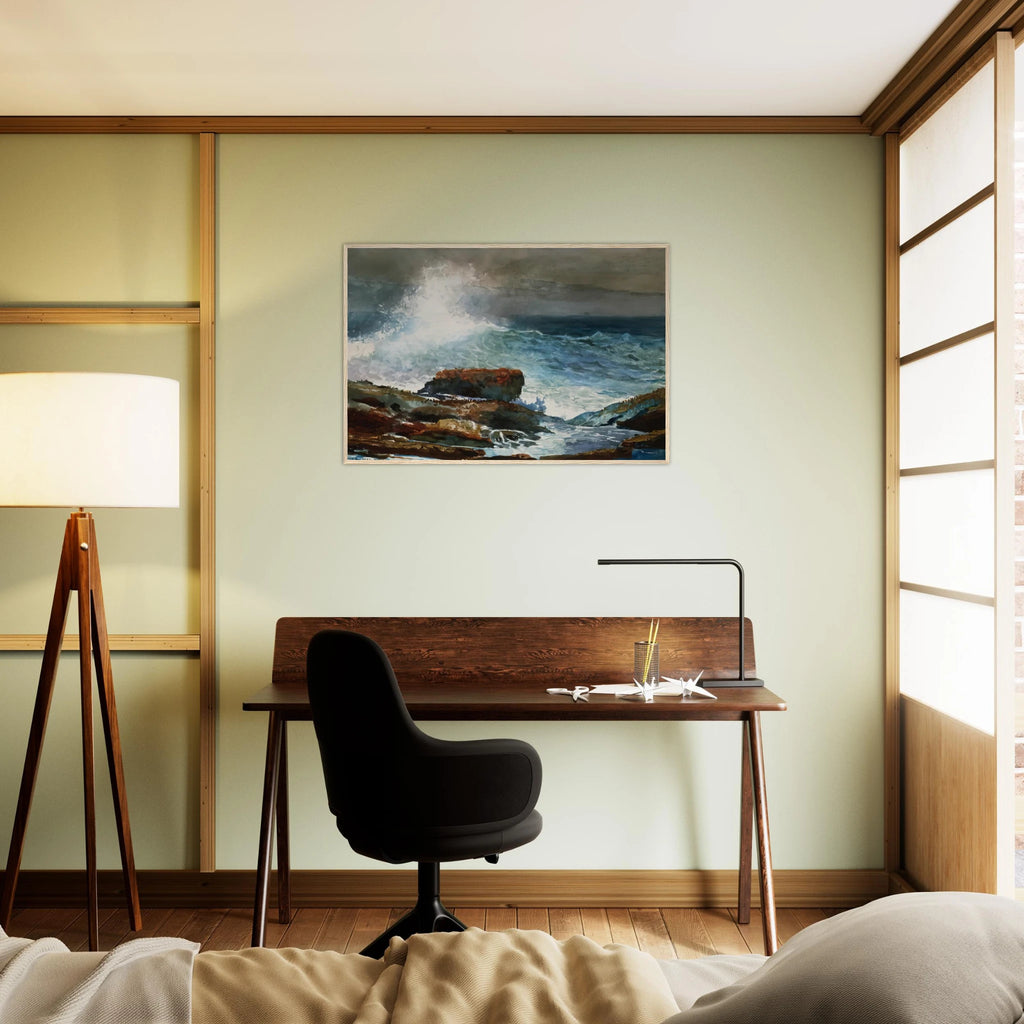 INCOMING TIDE SCARBORO MAINE Framed Poster | Winslow Homer Framed Prints Wall Art | Winslow Homer Store